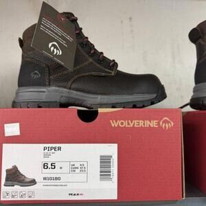 Wolverine Women’s “Piper” 6″ Brown Work Boots – Size 6.5 M (Model W10180)